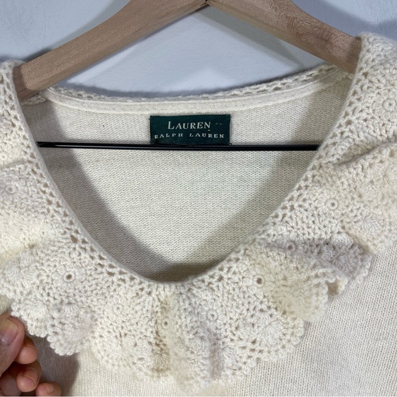 Luaren Ralph Lauren Women Sweater Top Size L Color Off White - Picture 7 of 11